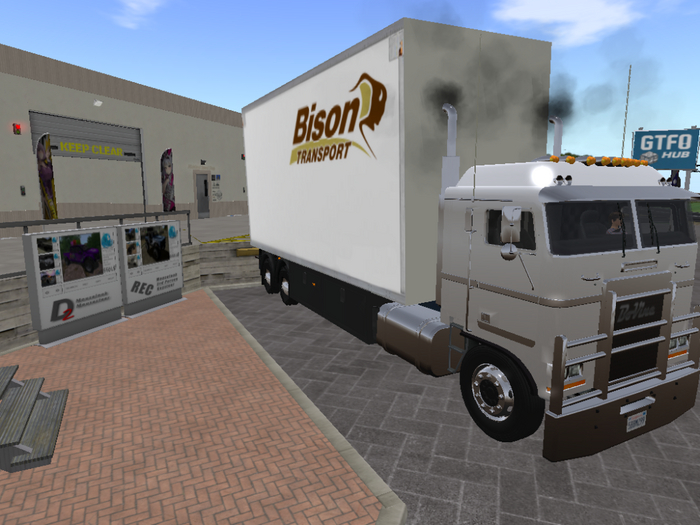 Bison truck cargo container back