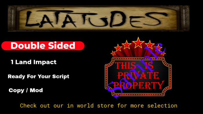 Retro This Is Private Property Sign Double Sided Regular Prim