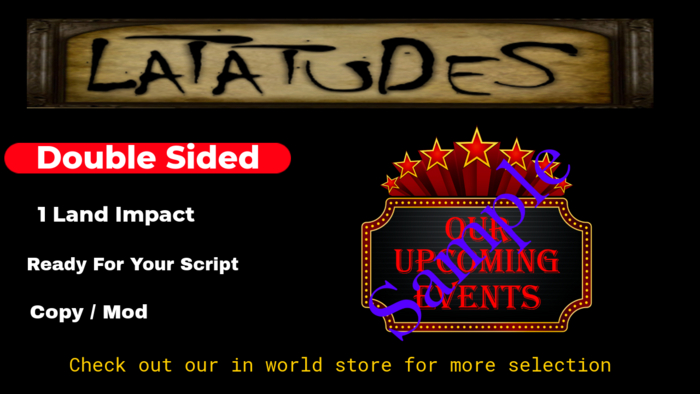 Retro Our Upcoming Events Sign Double Sided Regular Prim