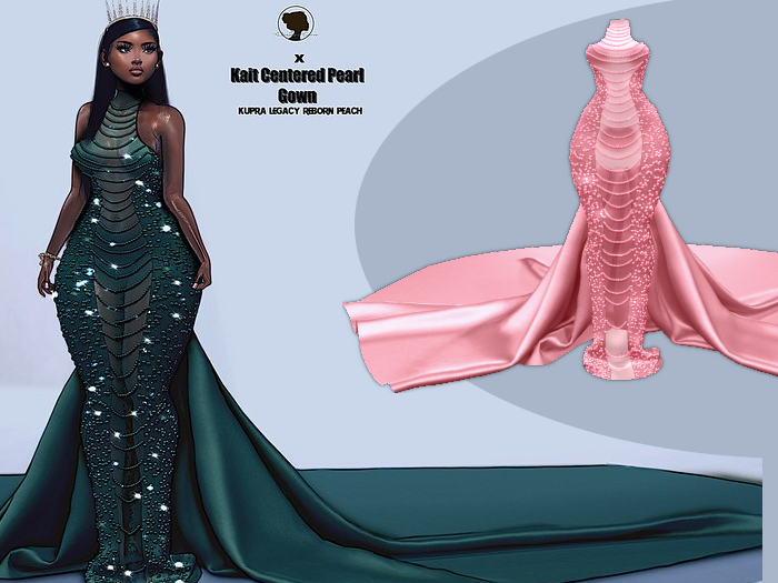 {ABC} Kait Centered Pearl Gown Blush