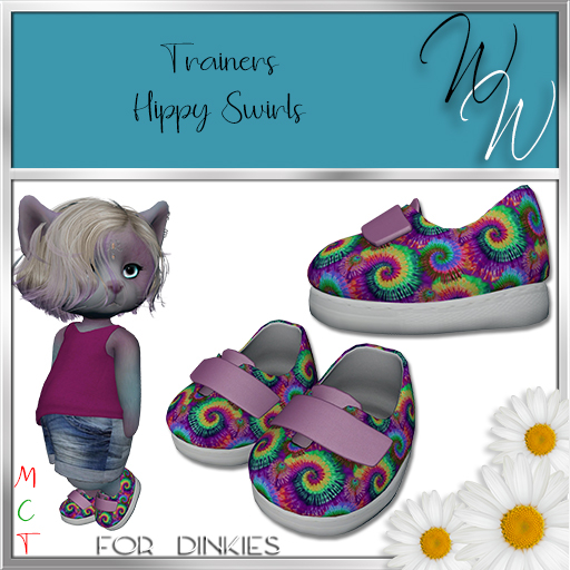 Hippy Swirl Velcro Trainers