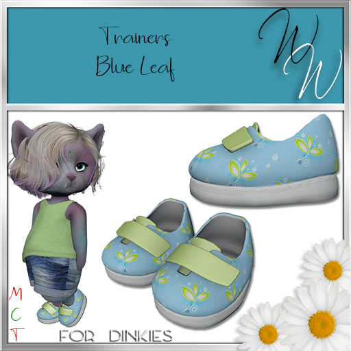 Blue Leaf Velcro Trainers