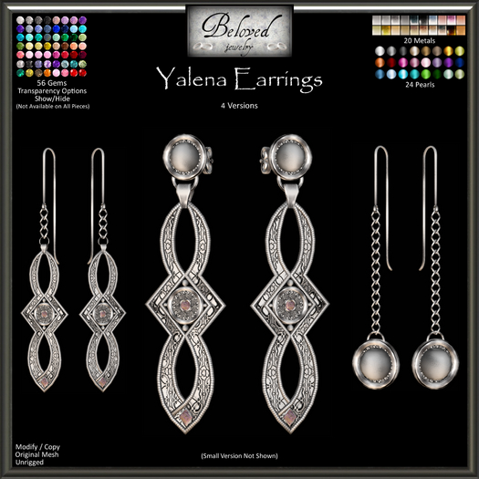 Beloved Jewelry : Yalena Earrings Set of 4 (Texture Change) Gold Silver Diamond Large Earrings