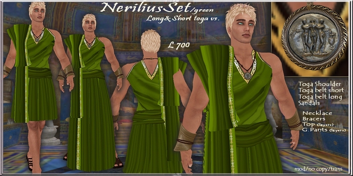 Nerilius Toga Set -T.E.D/Green