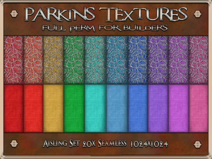 Parkins Textures - Aisling Set - 20x Full Perm Seamless 1024 - Fabric, Pattern, Clothing, Cotton, Dress, Summer, Spring