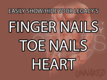 UNNAKED / LEGACY'S TOENAILS ON/OFF