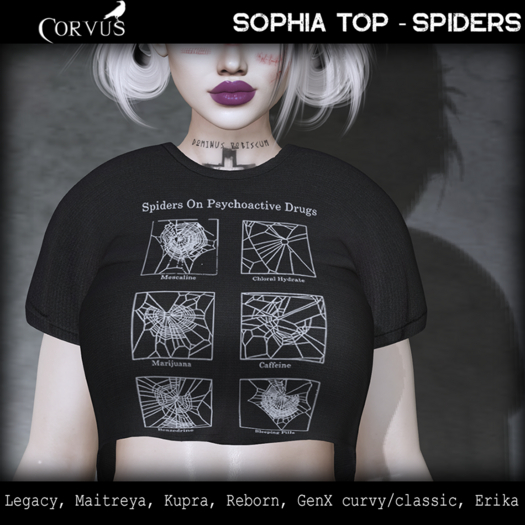 Corvus : Sophia Top Spiders