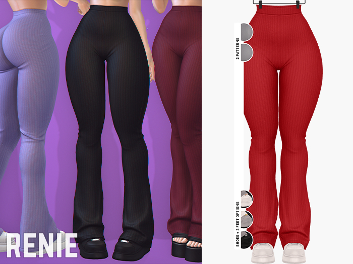 RENIE : NOMI FLARE PANTS - RED