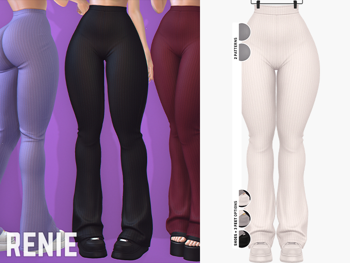 RENIE : NOMI FLARE PANTS - WHITE