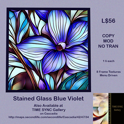 Stained Glass Blue Violet