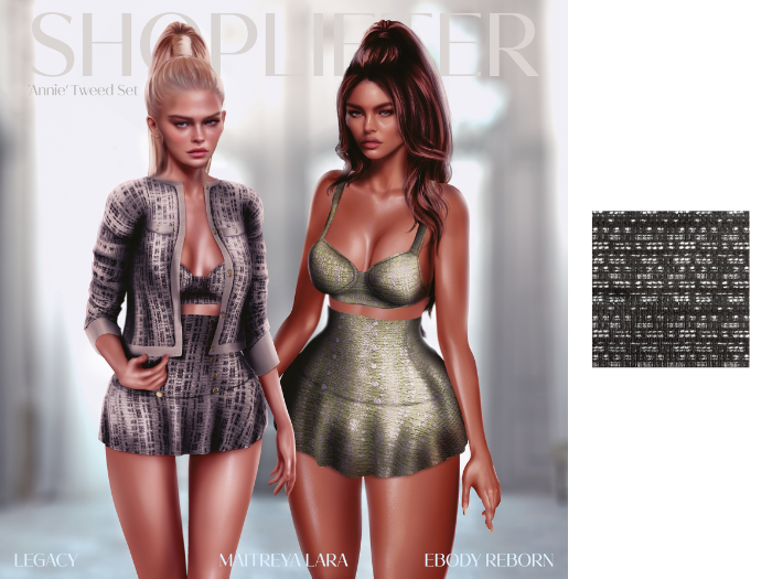 [SHOPLIFTER] -  'Annie' Tweed Set / BLACK