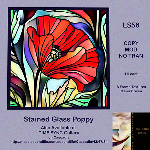 Stained Glass Poppy