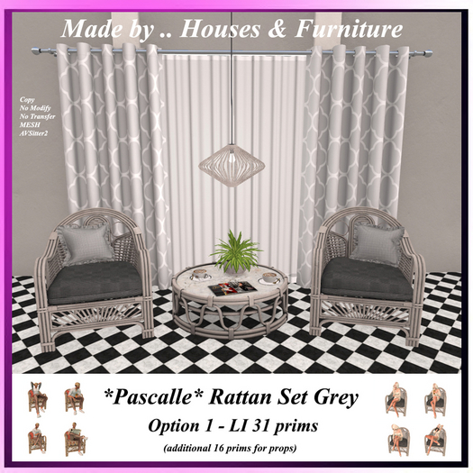 *Pascalle* Rattan Set Grey