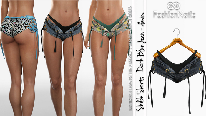 Shiloh Shorts Dark Blue Denim - Jeans - Maitreya, Petite, Legacy, Reborn, Rolls - FashionNatic