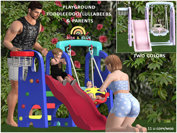 {Pink&Blue}Playground Toddleedoo/lullabeebs & Parents