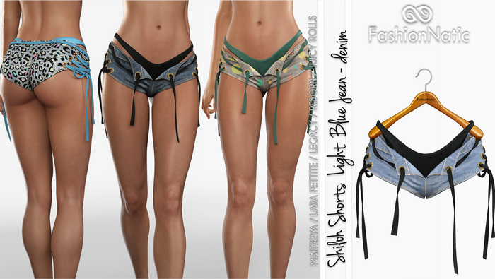 Shiloh Shorts Light Blue Denim - Jeans - Maitreya, Petite, Legacy, Reborn, Rolls - FashionNatic
