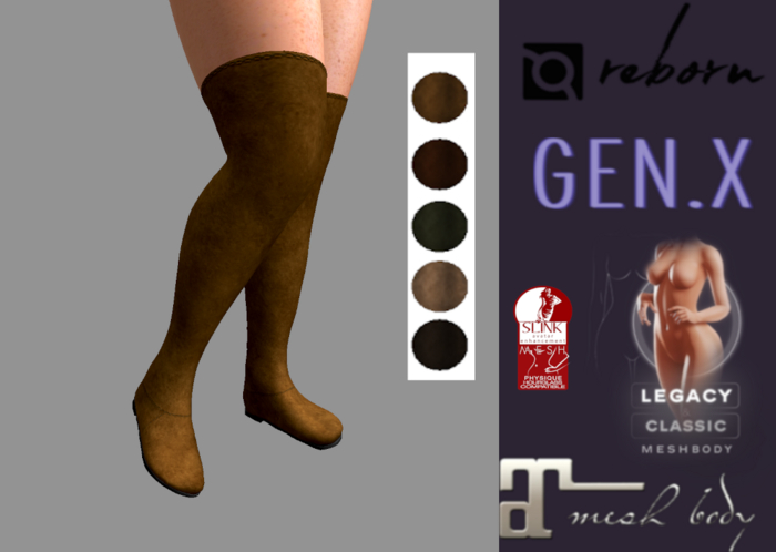 Leather Knee Boots 