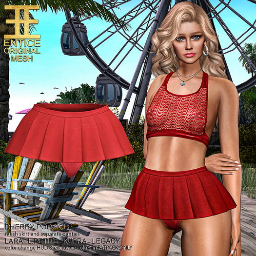 Entice - Cherry Popsicle Skirt & Panties - Rust