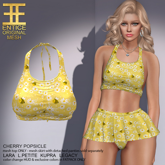Entice - Cherry Popsicle Top - Prints - Bee