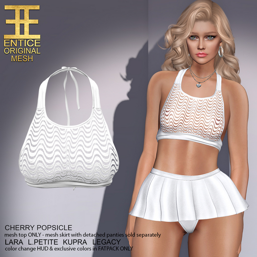 Entice - Cherry Popsicle Top - LnL - White