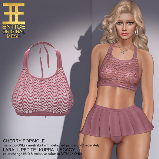 Entice - Cherry Popsicle Top - LnL - Rose