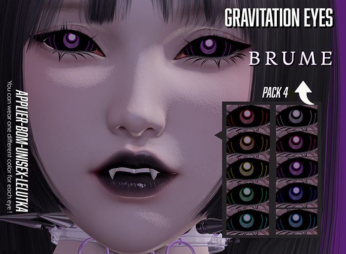  LELUTKA - Gravitation eyes - Pack 4 - Brume 