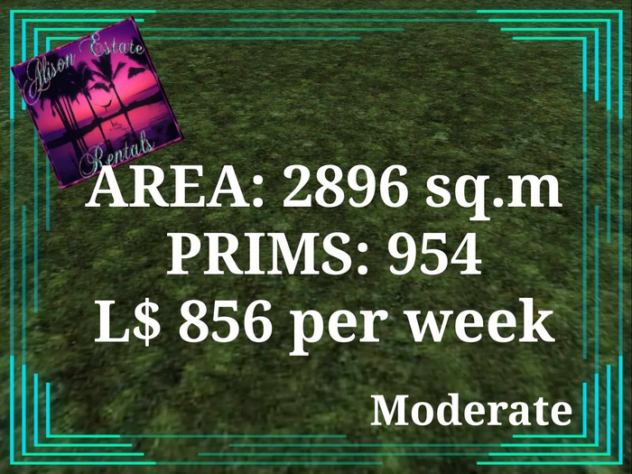 ALISON ESTATE RENTALS - LAND FOR RENT - 2896SQ.M 954PRIMS L$856/WEEK!!