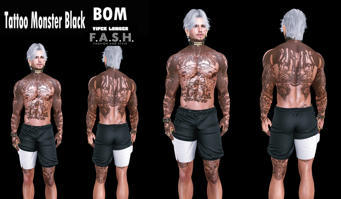 F.A.S.H VIPER Tattoo Monster Black BOM