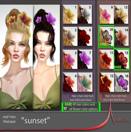 10 AD - Sunset dark blonde pack RARE