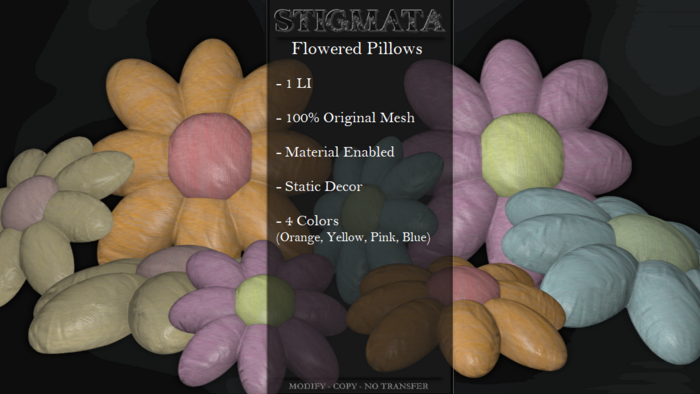 Stigmata - Flowered Pillow  - [Add Me]