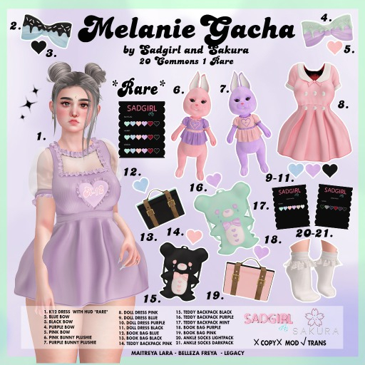 #SADGIRL & {Sakura} -  Melanie - K12 Dress - Lara RARE