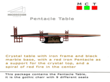 :-MiCoDesign: "Pentacle Table Iron Chair" -Mesh Furniture-