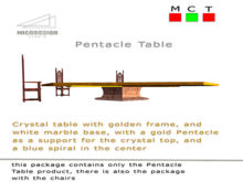 :-MiCoDesign: "Pentacle Table Gold" -Mesh Furniture-