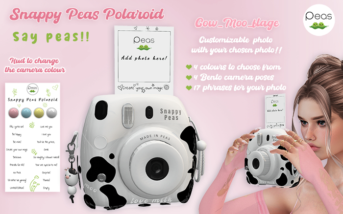 Snappy Peas Cow-Moo-flage Polaroid