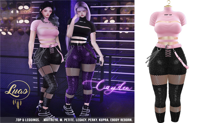 Luas Cayden Black & Pink