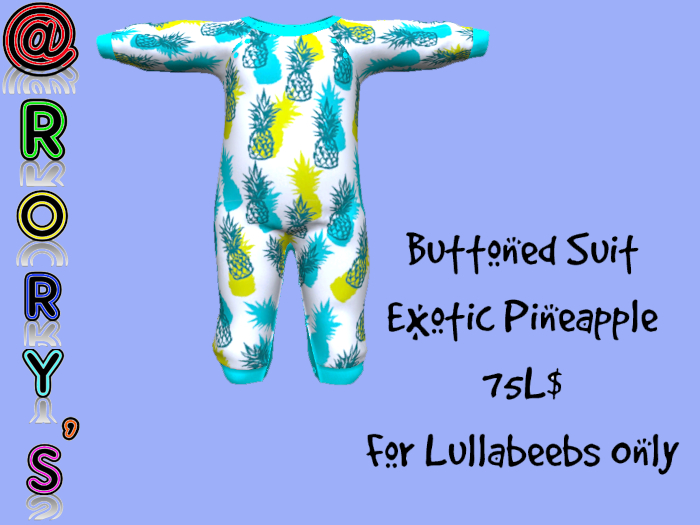 @Rory's Buttoned Suit Exotic Pineapples for Lullabeebs
