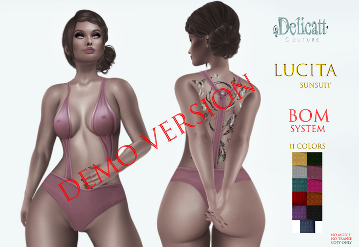 Delicatt couture - DEMO - Lucita Swimsuit- BOM system