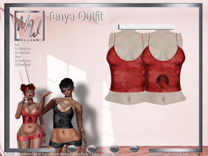 MW - Tenya Top - Shut&Print Red (Add me)