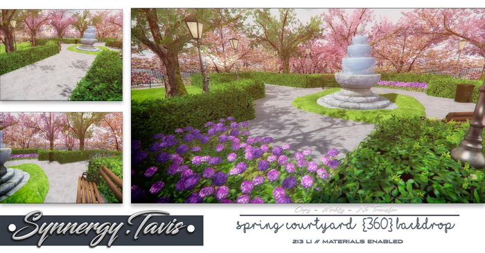 SYNNERGY.TAVIS// Spring Courtyard backdrop -  ADD TO UNPACK
