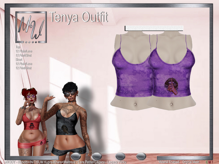 MW - Tenya Top - Shut&Print Purple (Add me)