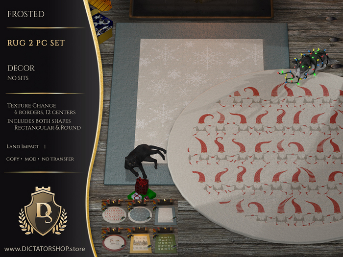 [Ds] Frosted - Rugs 2pc Set Decor