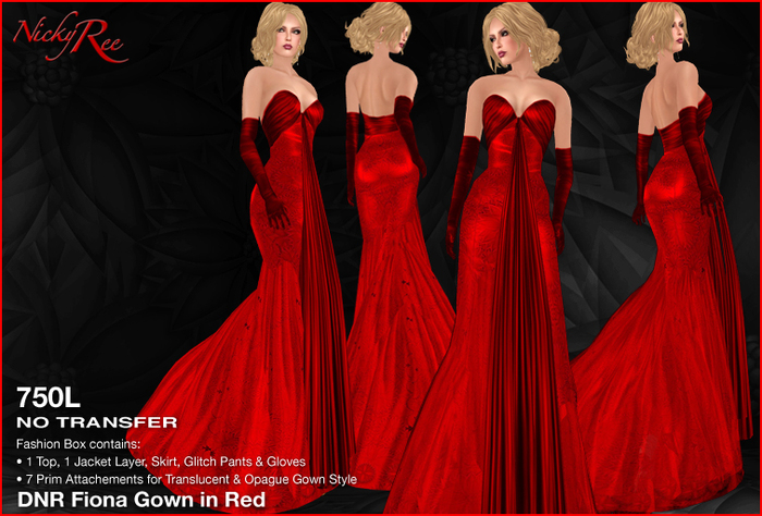 *DNR* Fiona Gown Set in Red