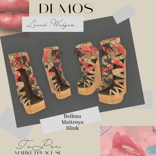 TuPei  Laced Wedges - DEMOS