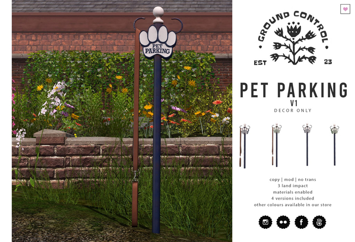 [Ground Control] Pet Parking V1 Blue
