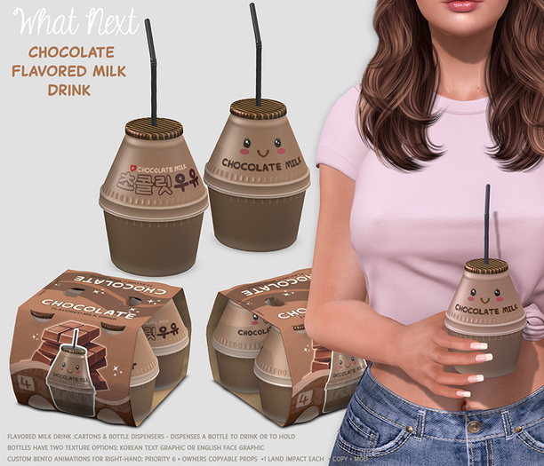 Second Life Marketplace {wn} Chocolate Flavored Milk Drinks (boxed)