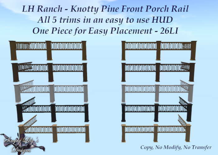 LH Ranch - Knotty Pine or Knotty View Front Porch W/HUD ~SLD~