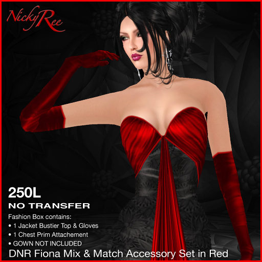 *DNR* Fiona Mix & Match Accessory Set in Red