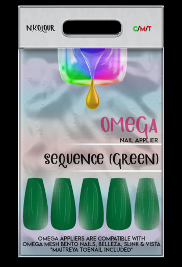 N.Kolour: Sequence (Green) Nail Applier [Omega]