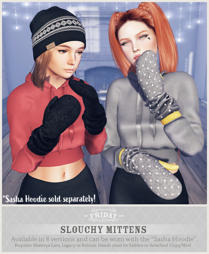 friday - Slouchy Mittens - 24.7 Pack
