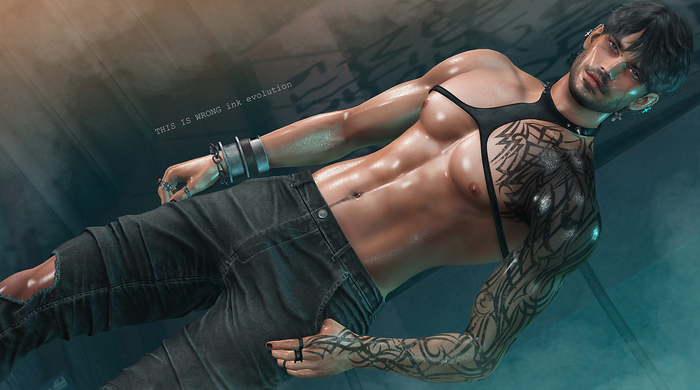 THIS IS WRONG Vassago tattoo - AQUA/BLACK pack